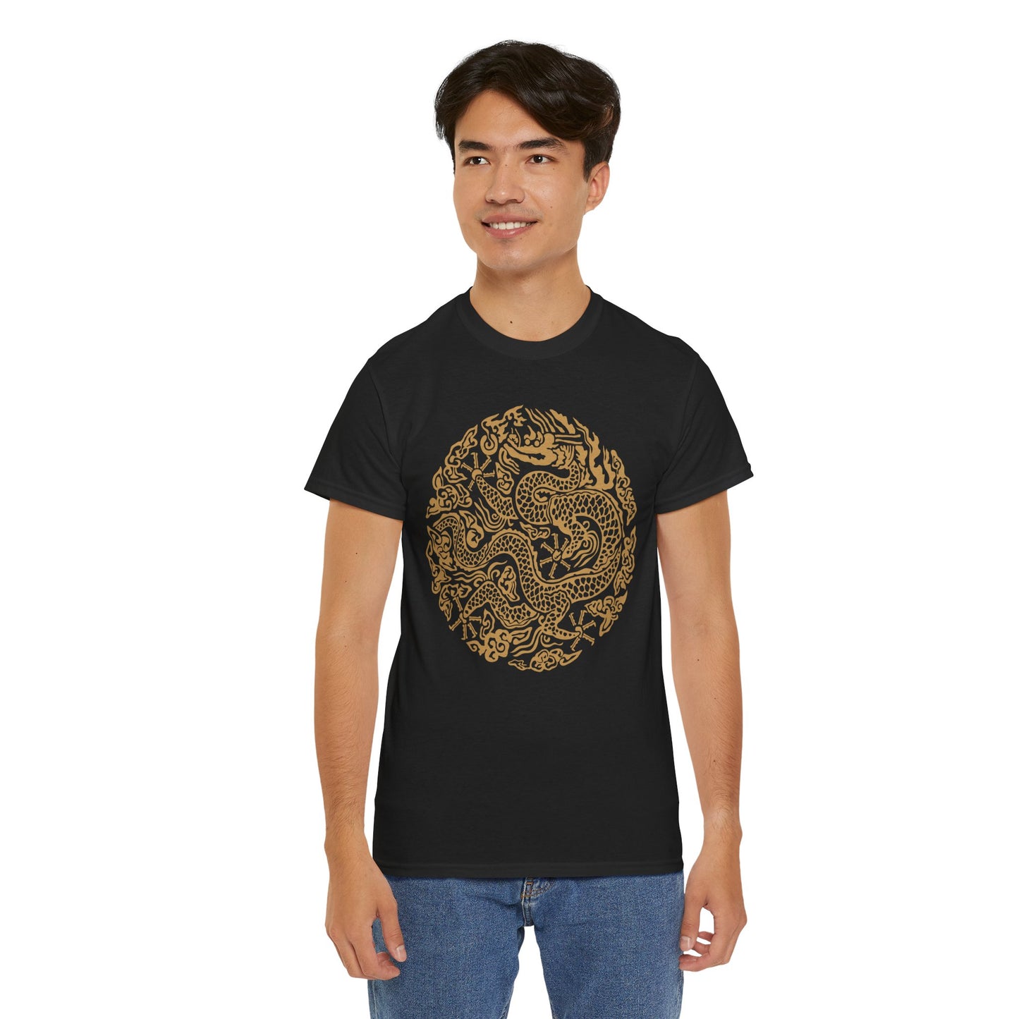GonRyong Korean King Symbol Men's T-Shirt Black
