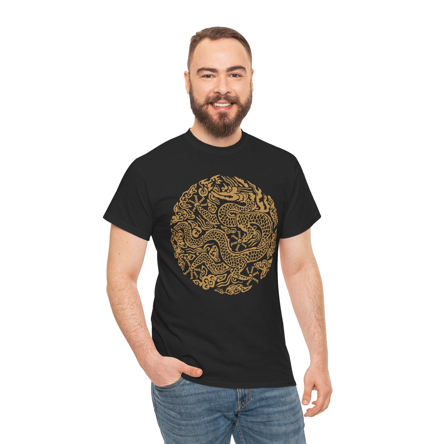 GonRyong Korean King Symbol Men's T-Shirt Black