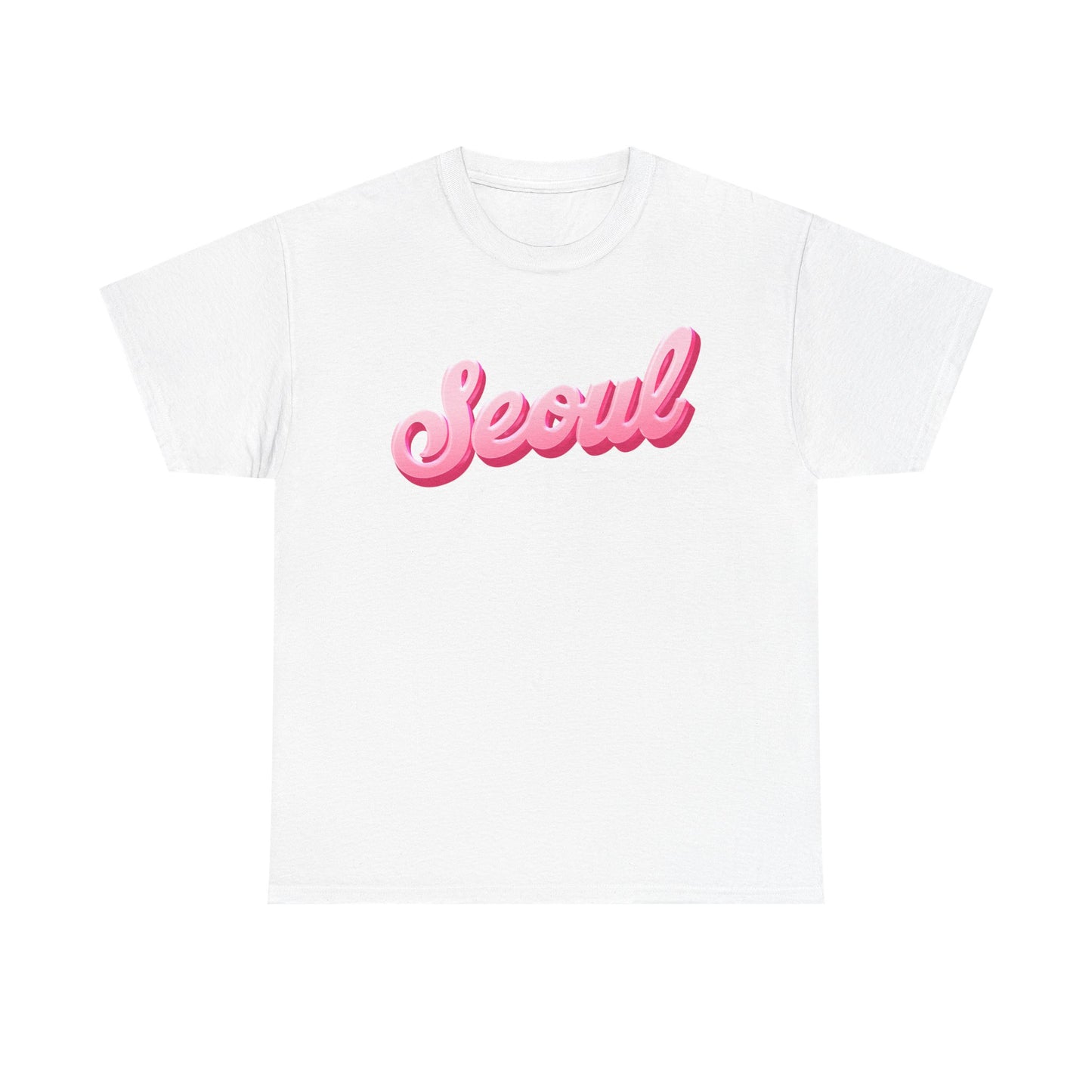 Retro SEOUL Script Graphic Tee – Unisex Streetwear T-Shirt