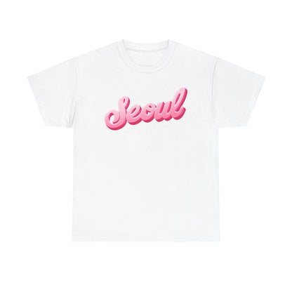 Retro SEOUL Script Graphic Tee – Unisex Streetwear T-Shirt