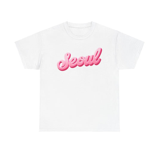 Retro SEOUL Script Graphic Tee – Unisex Streetwear T-Shirt