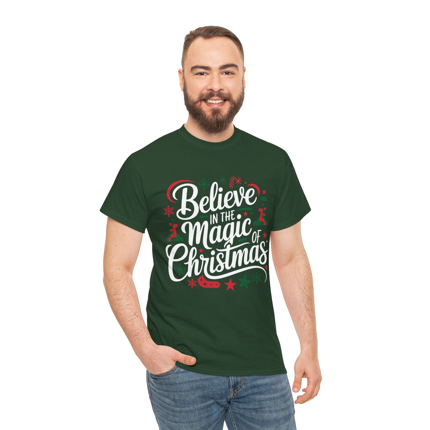 Believe in the magic of Christmas -  Classic Christmas Slogan Unisex Tee