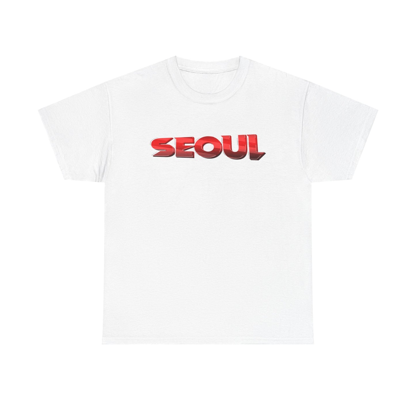 Retro Red 3D Seoul Graphic Unisex T-Shirt