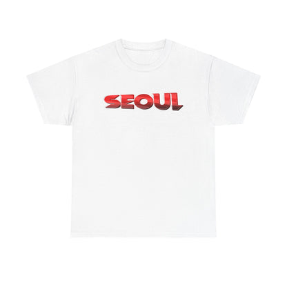 Retro Red 3D Seoul Graphic Unisex T-Shirt