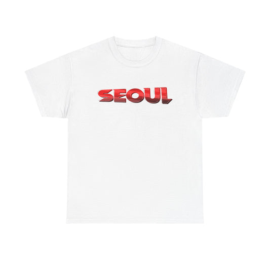 Retro Red 3D Seoul Graphic Unisex T-Shirt
