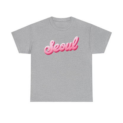 Retro SEOUL Script Graphic Tee – Unisex Streetwear T-Shirt