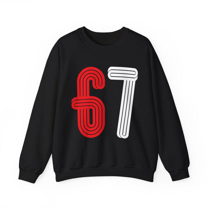 Official 6 7 Six Seven Gen Z Trending T-Shirt Type Two Sweatshirt Black