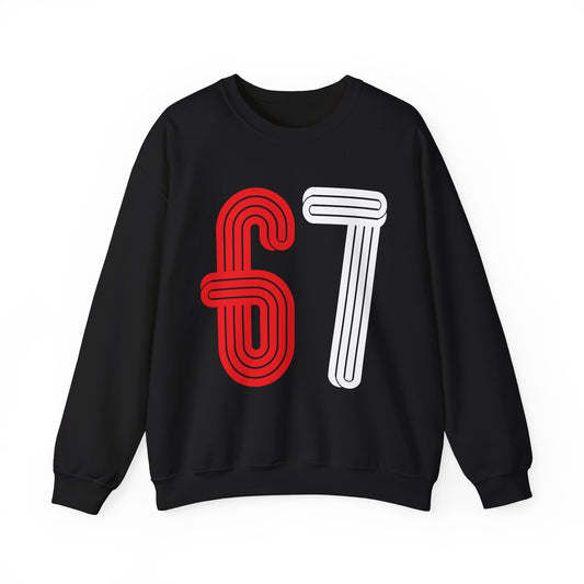 Official 6 7 Six Seven Gen Z Trending T-Shirt Type Two Sweatshirt Black