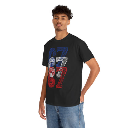 Official 6 7 Six Seven Gen Z Trending T-Shirt Type Eight Black