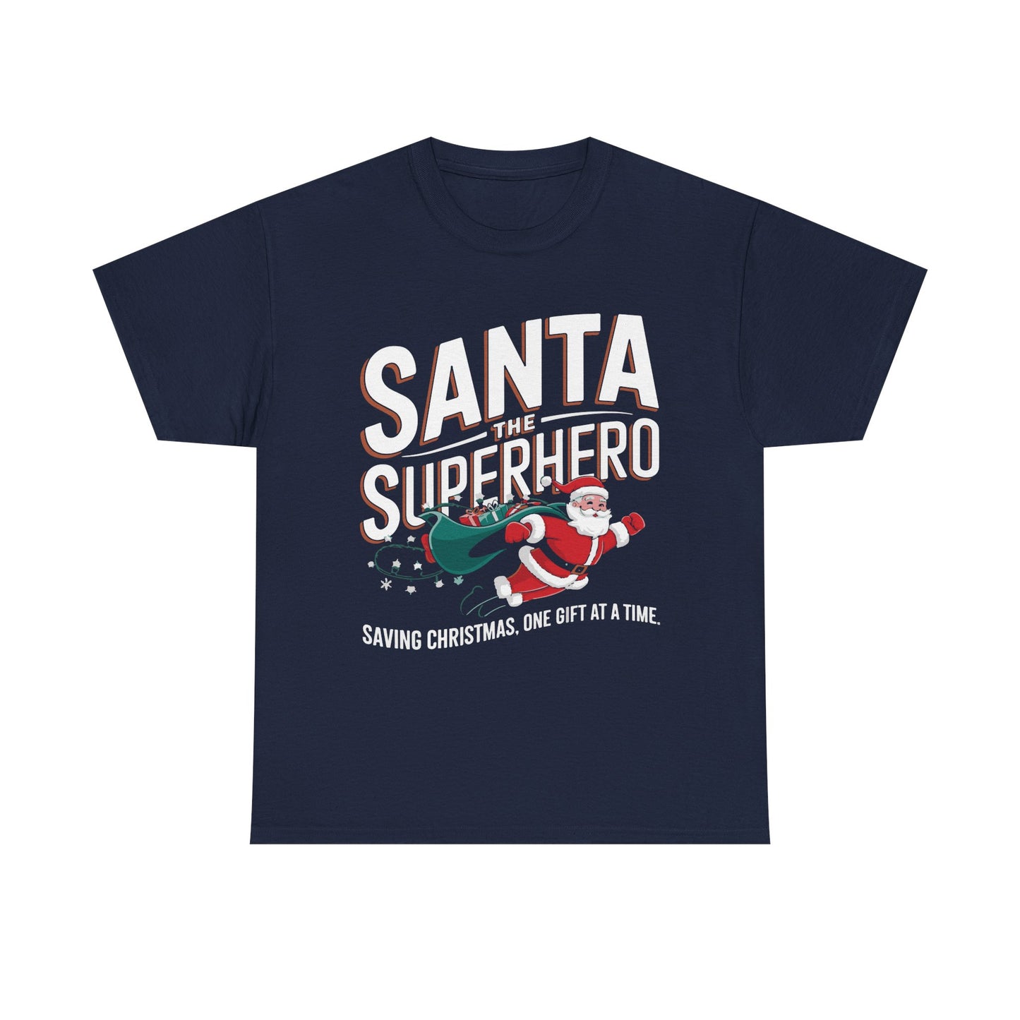 Santa The Super Hero - Comic Christmas Slogan Unisex Tee