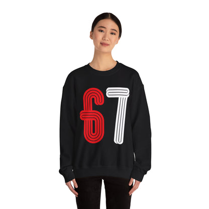 Official 6 7 Six Seven Gen Z Trending T-Shirt Type Two Sweatshirt Black