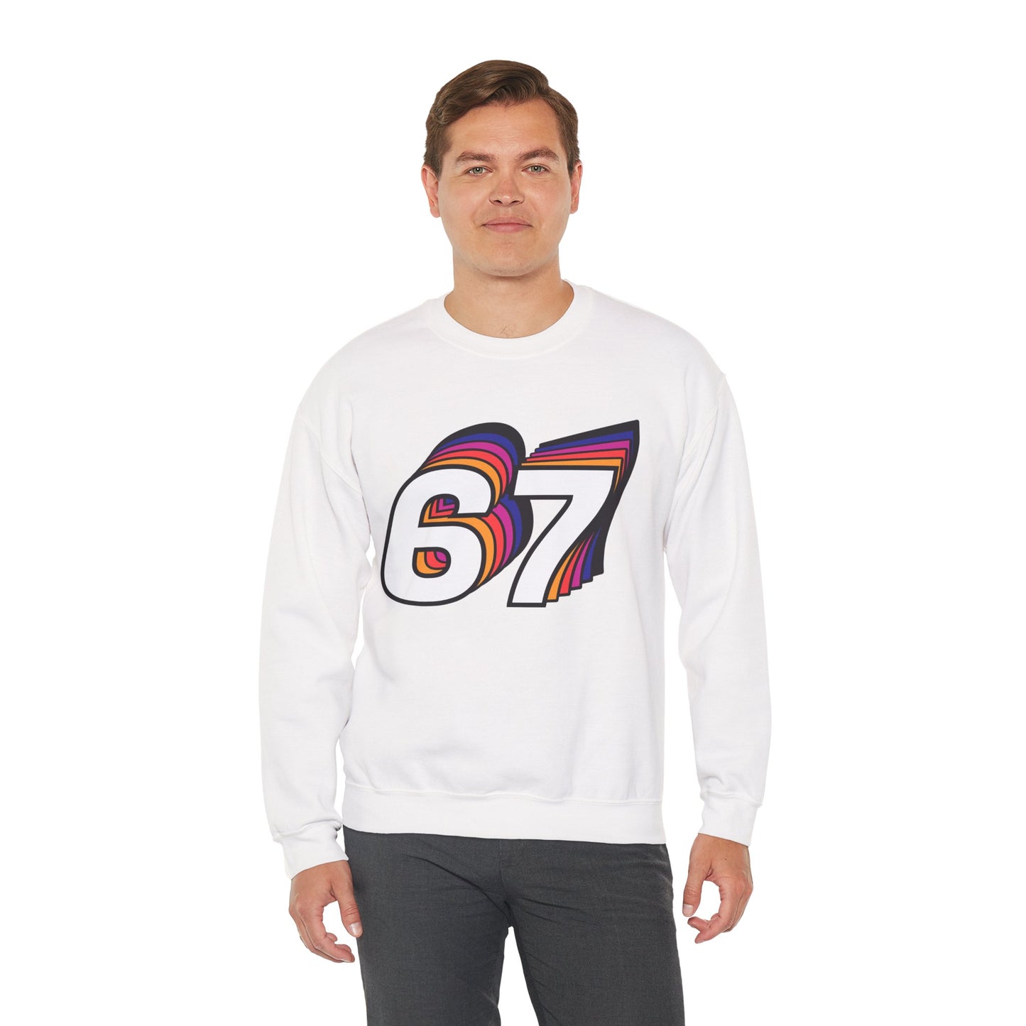 Official 6 7 Six Seven Gen Z Trending T-Shirt Type Four Sweatshirt White