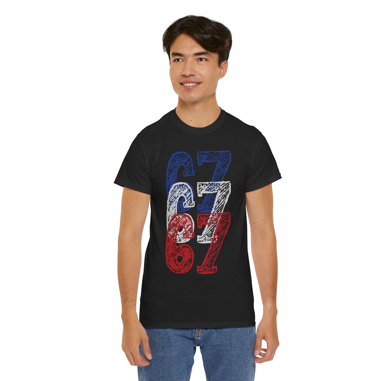 Official 6 7 Six Seven Gen Z Trending T-Shirt Type Eight Black