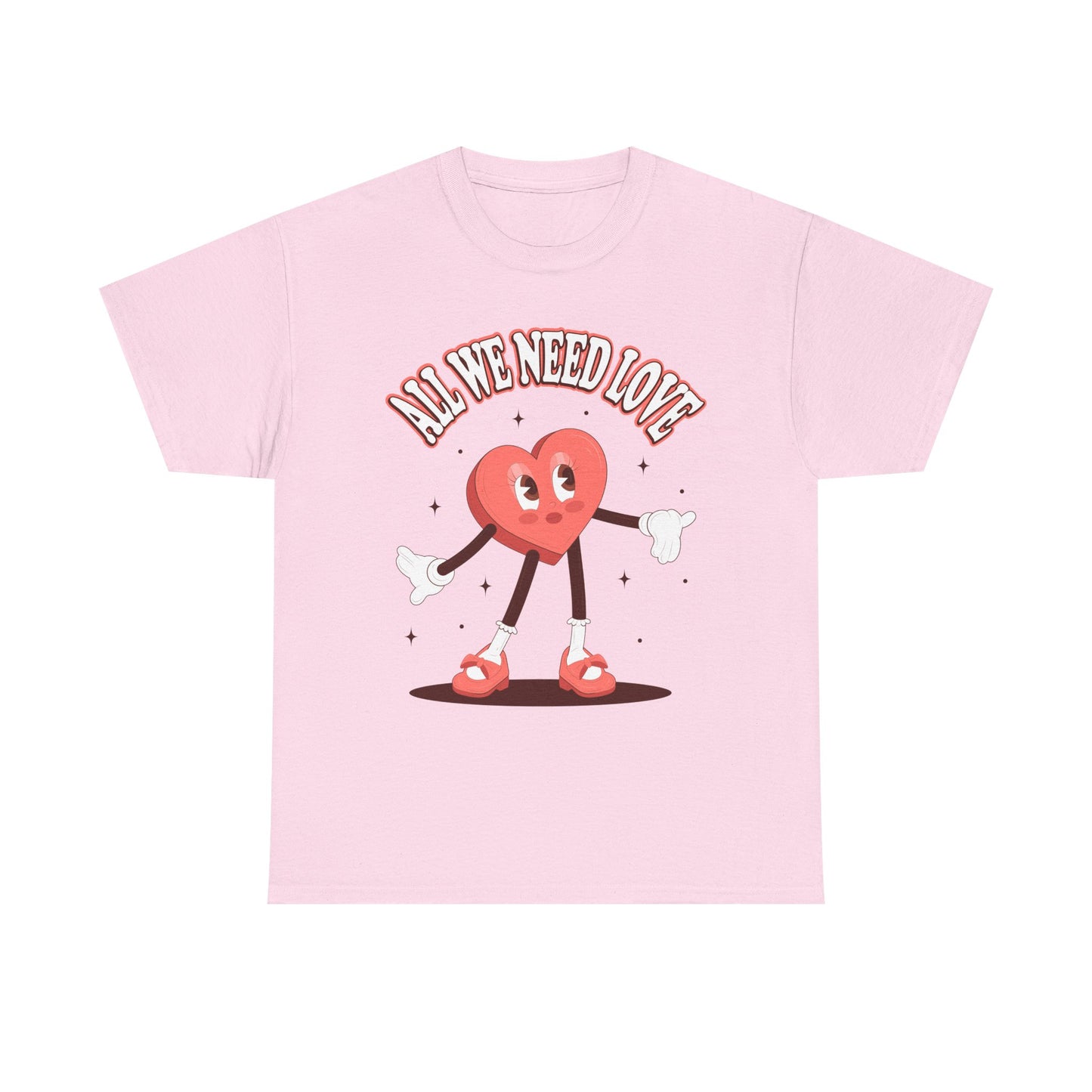 Miss Heart 'All We Need Is Love' Unisex Graphic Tee Pink