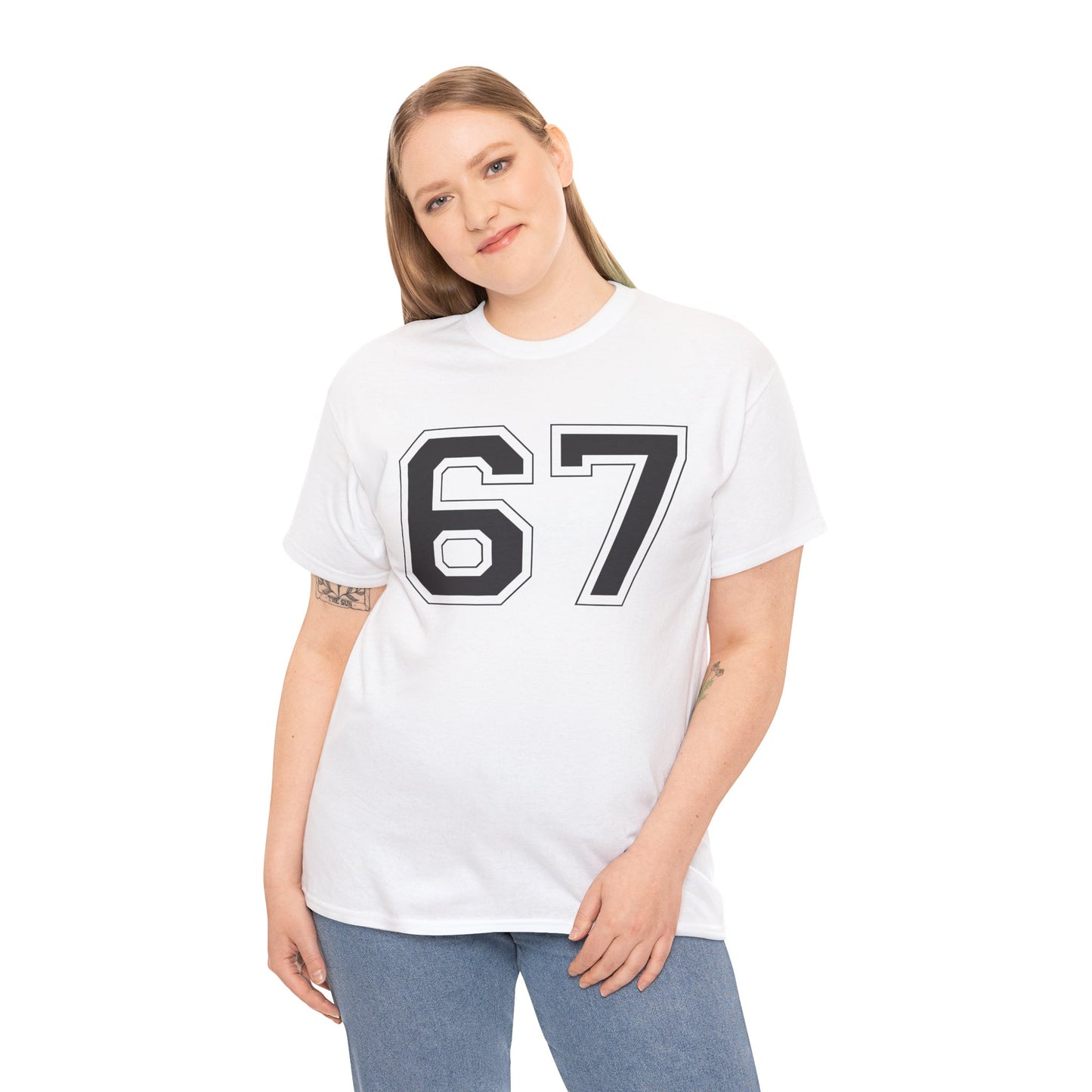 Official 6 7 Six Seven Gen Z Trending T-Shirt Type One White
