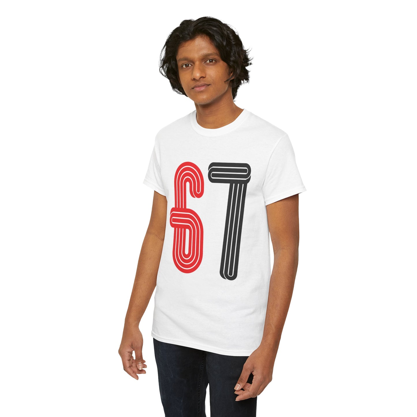 Official 6 7 Six Seven Gen Z Trending T-Shirt Type Two White