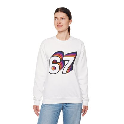 Official 6 7 Six Seven Gen Z Trending T-Shirt Type Four Sweatshirt White