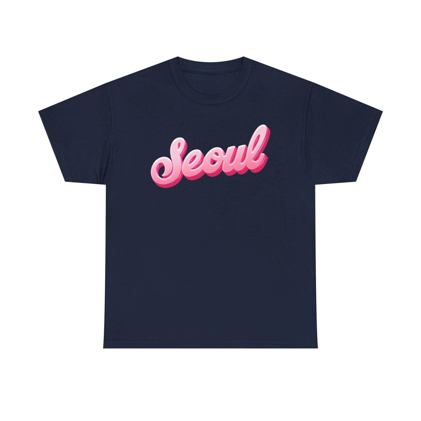 Retro SEOUL Script Graphic Tee – Unisex Streetwear T-Shirt