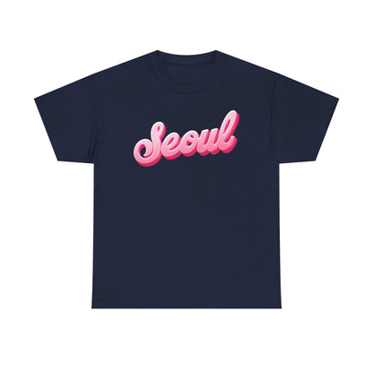 Retro SEOUL Script Graphic Tee – Unisex Streetwear T-Shirt
