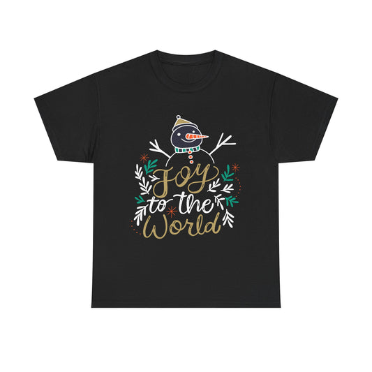 Joy to the World T-Shirt - Classic Christmas Slogan Unisex Tee