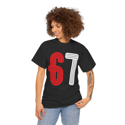 Official 6 7 Six Seven Gen Z Trending T-Shirt Type Two Black
