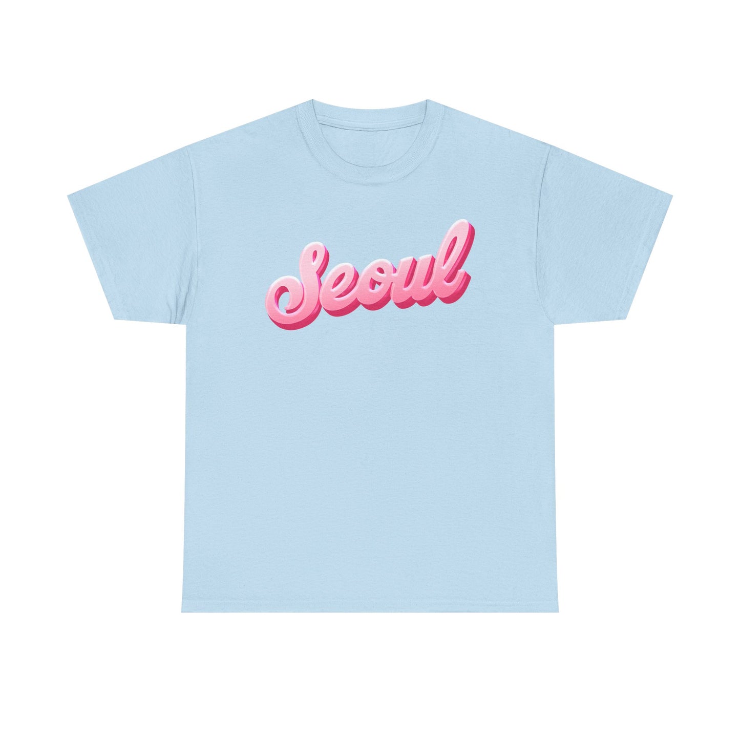 Retro SEOUL Script Graphic Tee – Unisex Streetwear T-Shirt