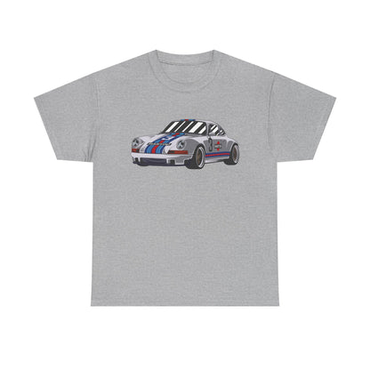 Vintage Martini Racing Porsche 911 T-Shirt - Unisex Gift for Car Lovers, Retro Racing Aesthetic Gray