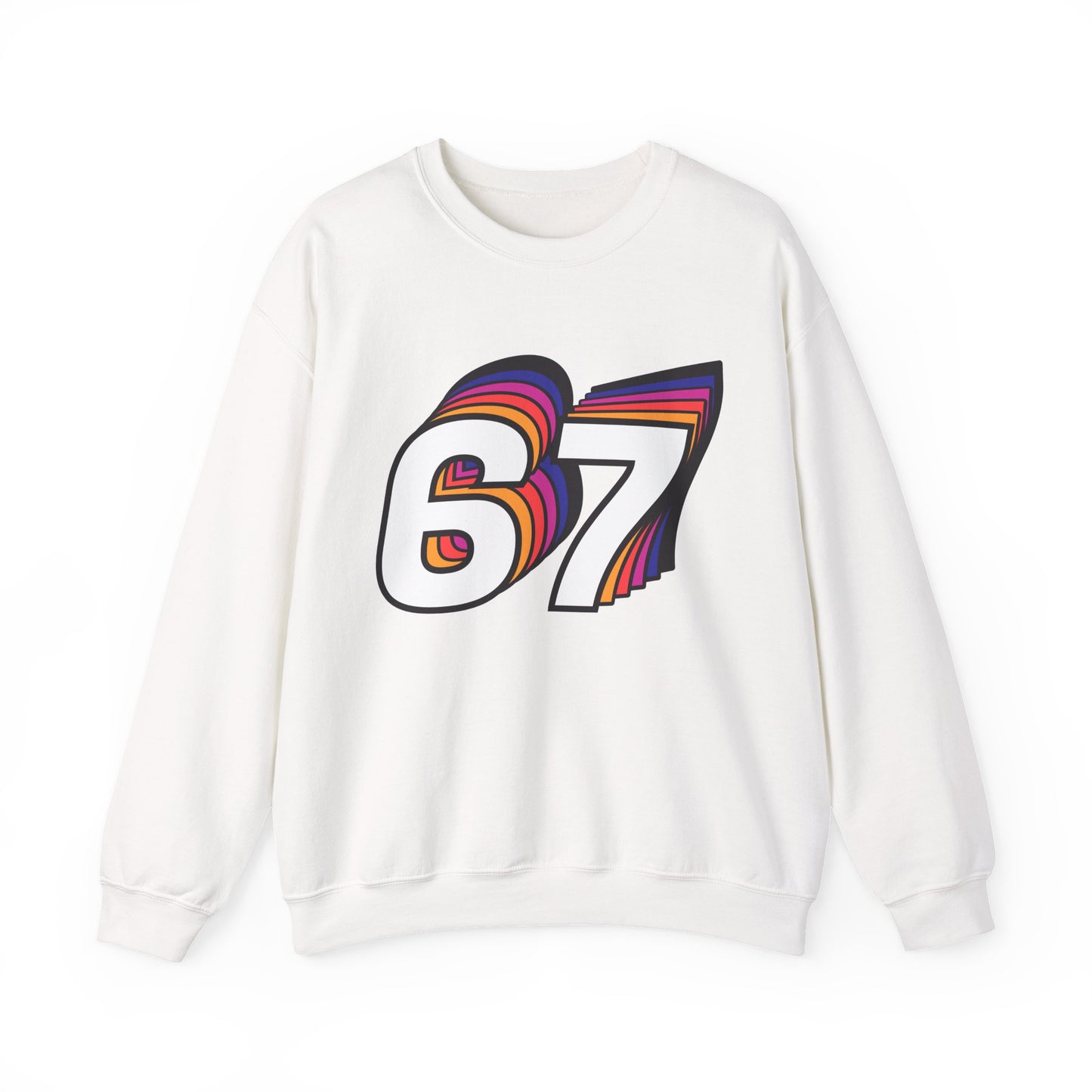Official 6 7 Six Seven Gen Z Trending T-Shirt Type Four Sweatshirt White