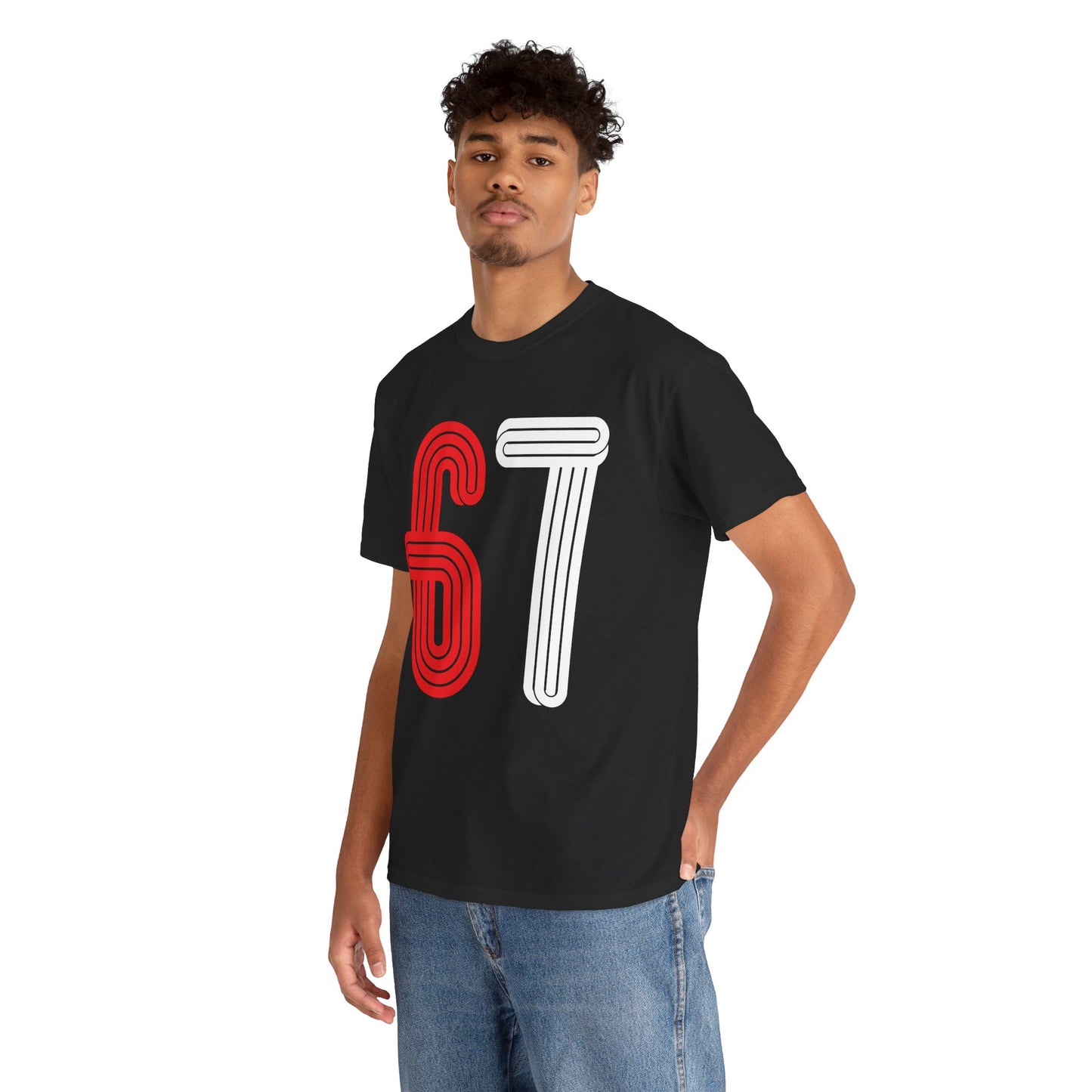 Official 6 7 Six Seven Gen Z Trending T-Shirt Type Two Black