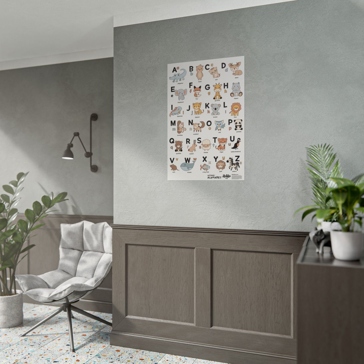 Whimsical Hand-Illustrated Alphabet Wall Art for Nurseries