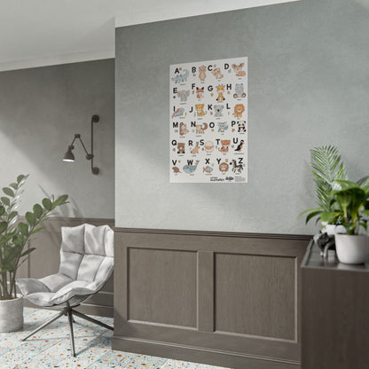 Whimsical Hand-Illustrated Alphabet Wall Art for Nurseries