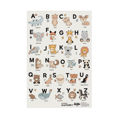 Whimsical Hand-Illustrated Alphabet Wall Art for Nurseries
