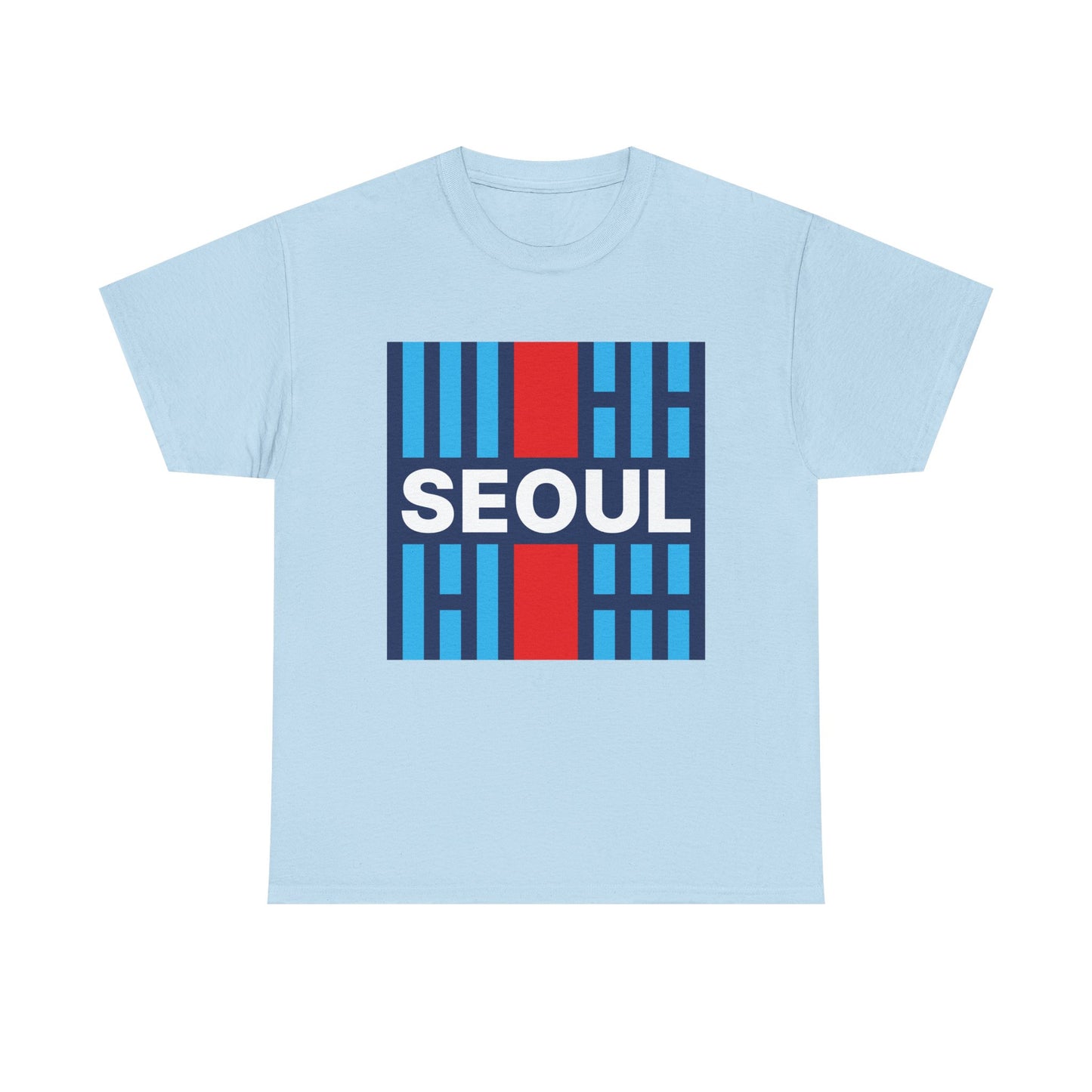 Taegeukgi Grid SEOUL Graphic Tee Unisex Geometric Streetwear T-Shirt
