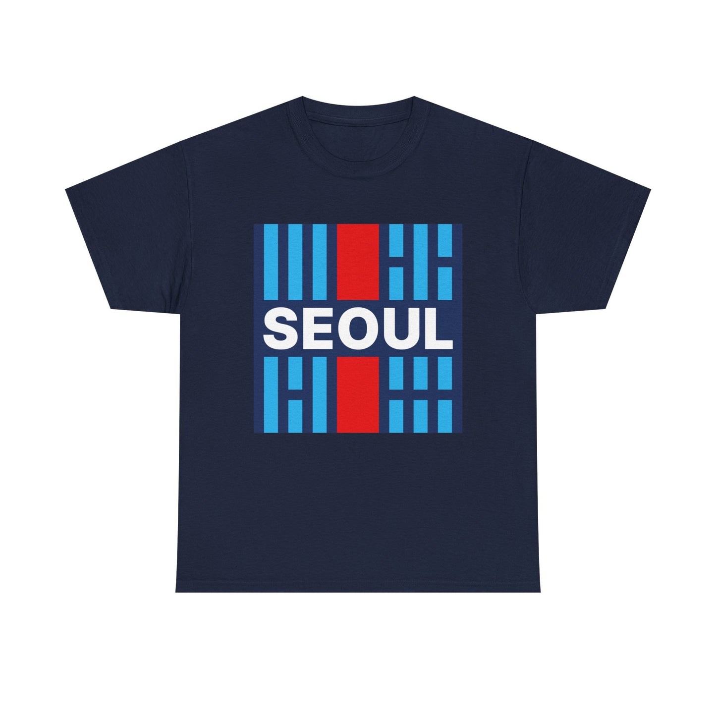 Taegeukgi Grid SEOUL Graphic Tee Unisex Geometric Streetwear T-Shirt