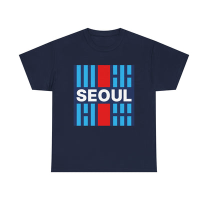 Taegeukgi Grid SEOUL Graphic Tee Unisex Geometric Streetwear T-Shirt