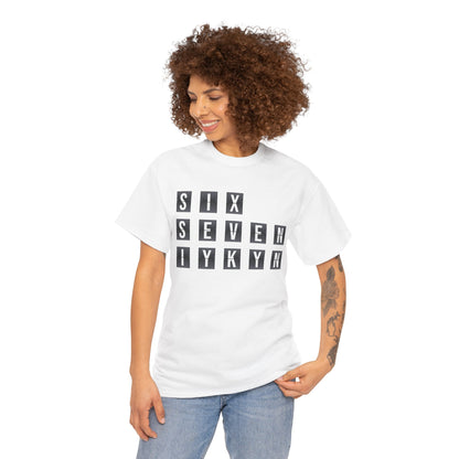 Official 6 7 Six Seven Gen Z Trending T-Shirt Type Seven White