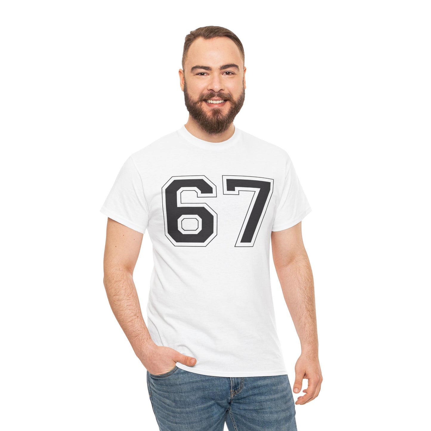 Official 6 7 Six Seven Gen Z Trending T-Shirt Type One White