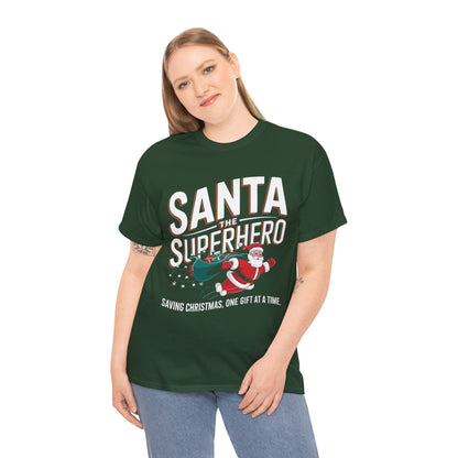Santa The Super Hero - Comic Christmas Slogan Unisex Tee