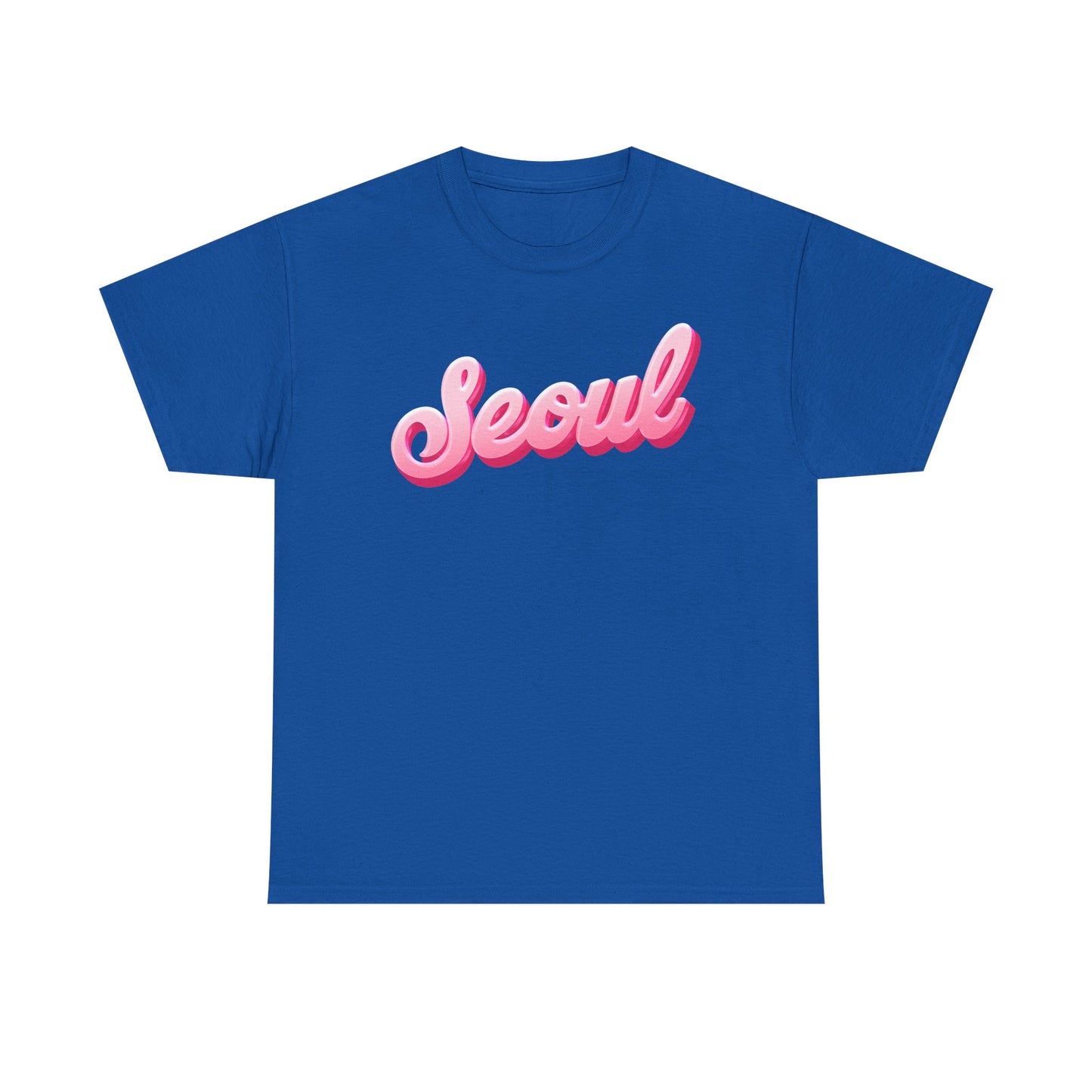 Retro SEOUL Script Graphic Tee – Unisex Streetwear T-Shirt