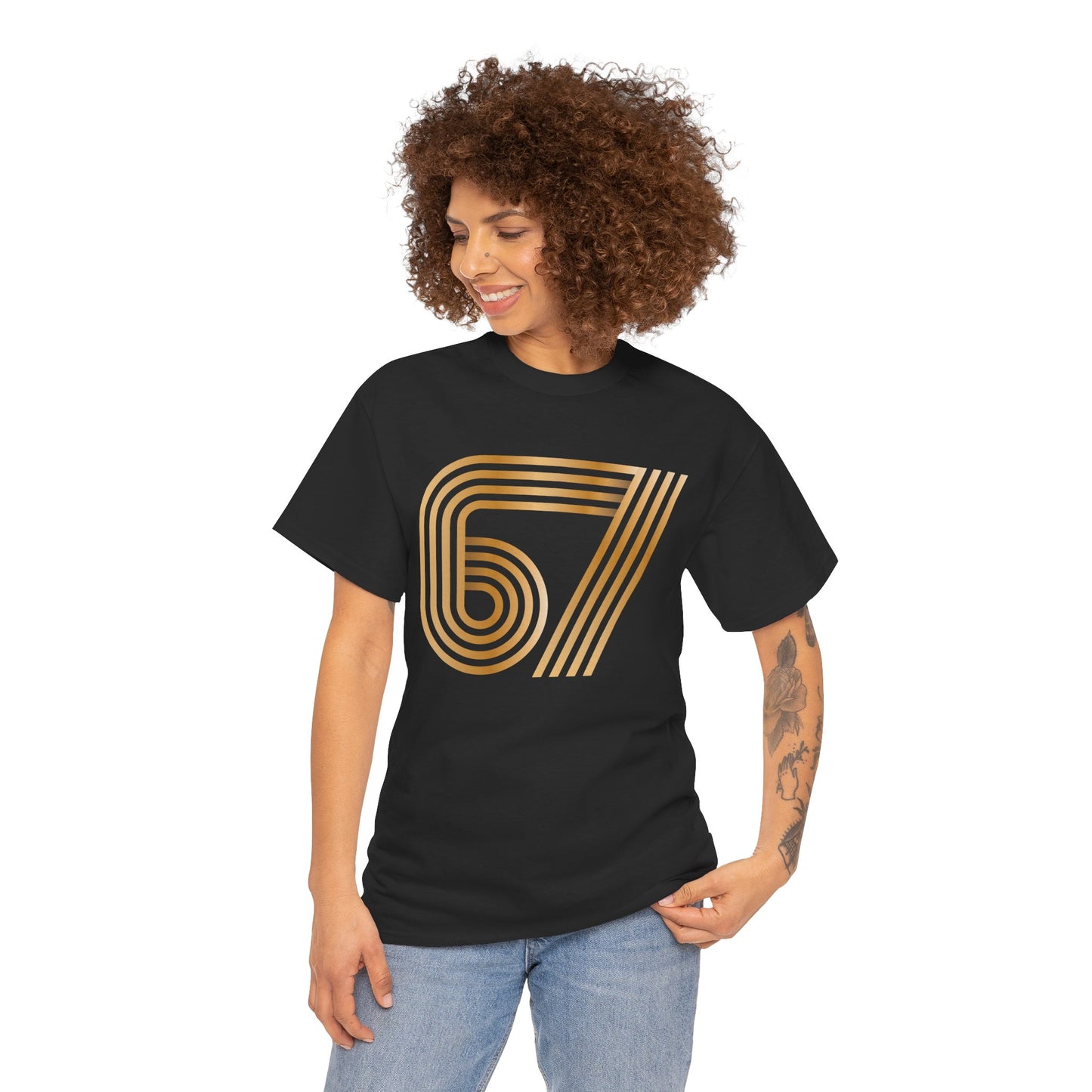Official 6 7 Six Seven Gen Z Trending T-Shirt Type Five Black
