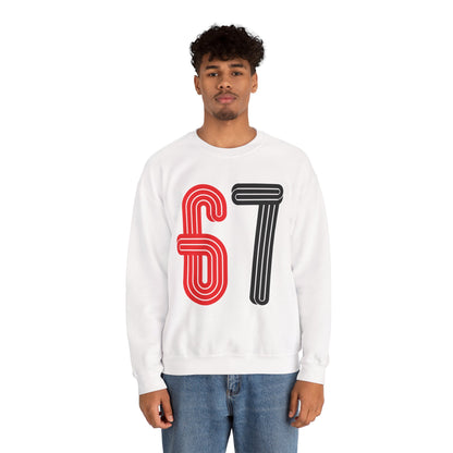 Official 6 7 Six Seven Gen Z Trending T-Shirt Type Two Sweatshirt White