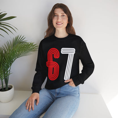 Official 6 7 Six Seven Gen Z Trending T-Shirt Type Two Sweatshirt Black