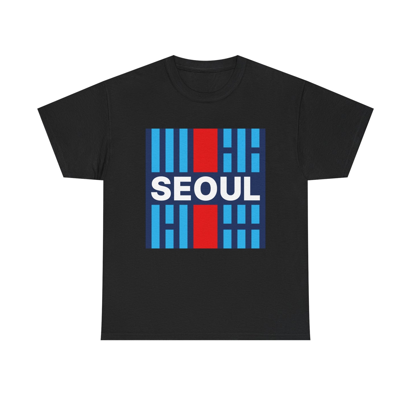 Taegeukgi Grid SEOUL Graphic Tee Unisex Geometric Streetwear T-Shirt