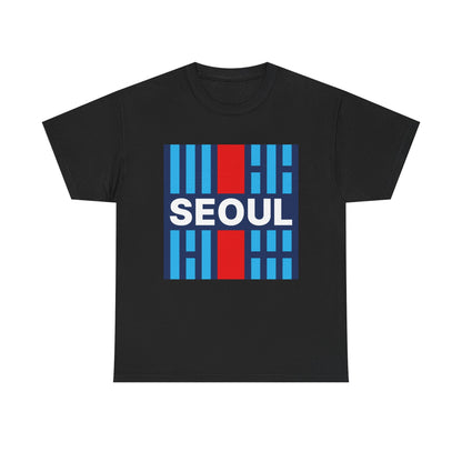 Taegeukgi Grid SEOUL Graphic Tee Unisex Geometric Streetwear T-Shirt