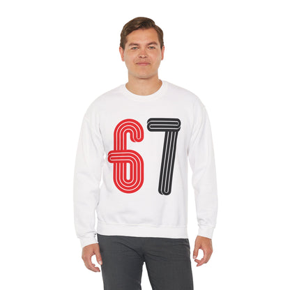 Official 6 7 Six Seven Gen Z Trending T-Shirt Type Two Sweatshirt White