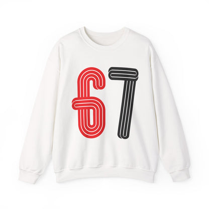 Official 6 7 Six Seven Gen Z Trending T-Shirt Type Two Sweatshirt White