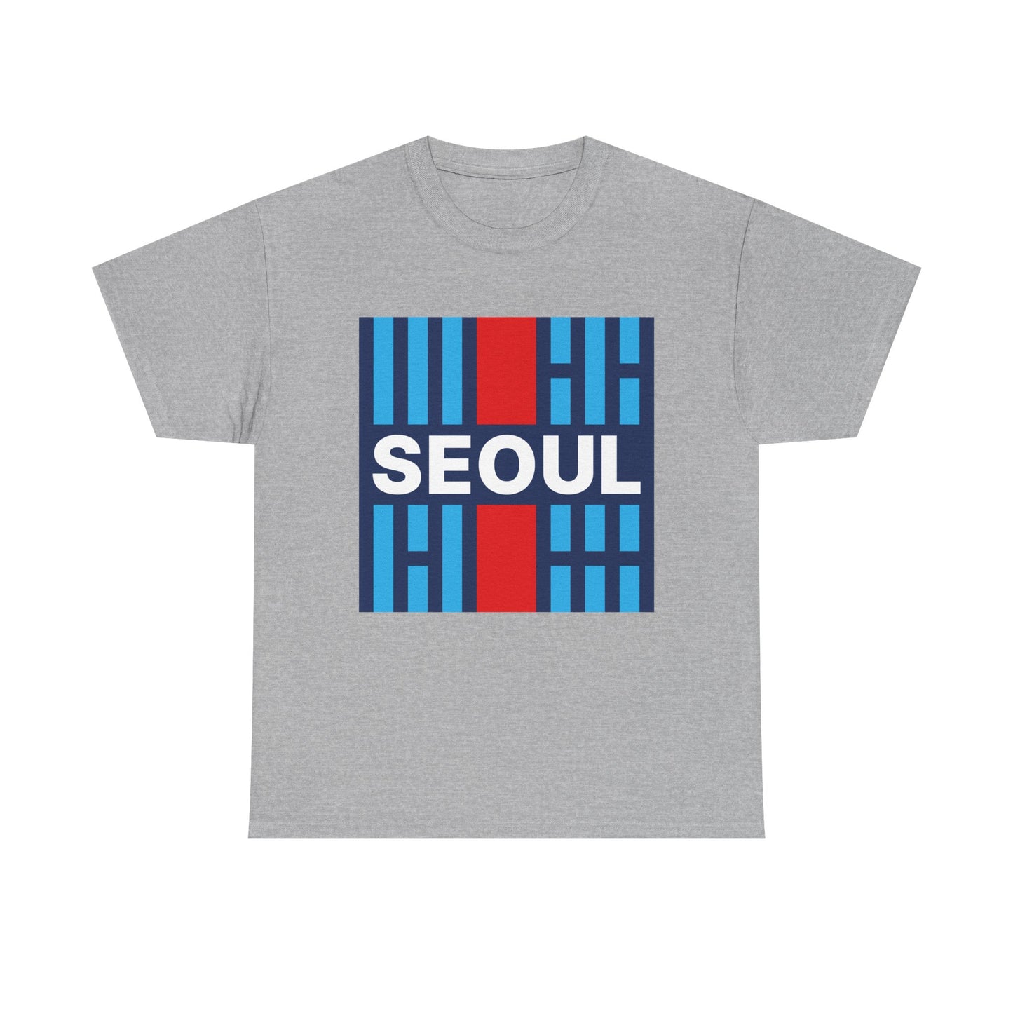 Taegeukgi Grid SEOUL Graphic Tee Unisex Geometric Streetwear T-Shirt
