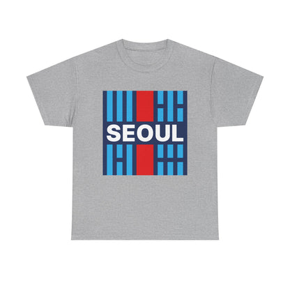 Taegeukgi Grid SEOUL Graphic Tee Unisex Geometric Streetwear T-Shirt