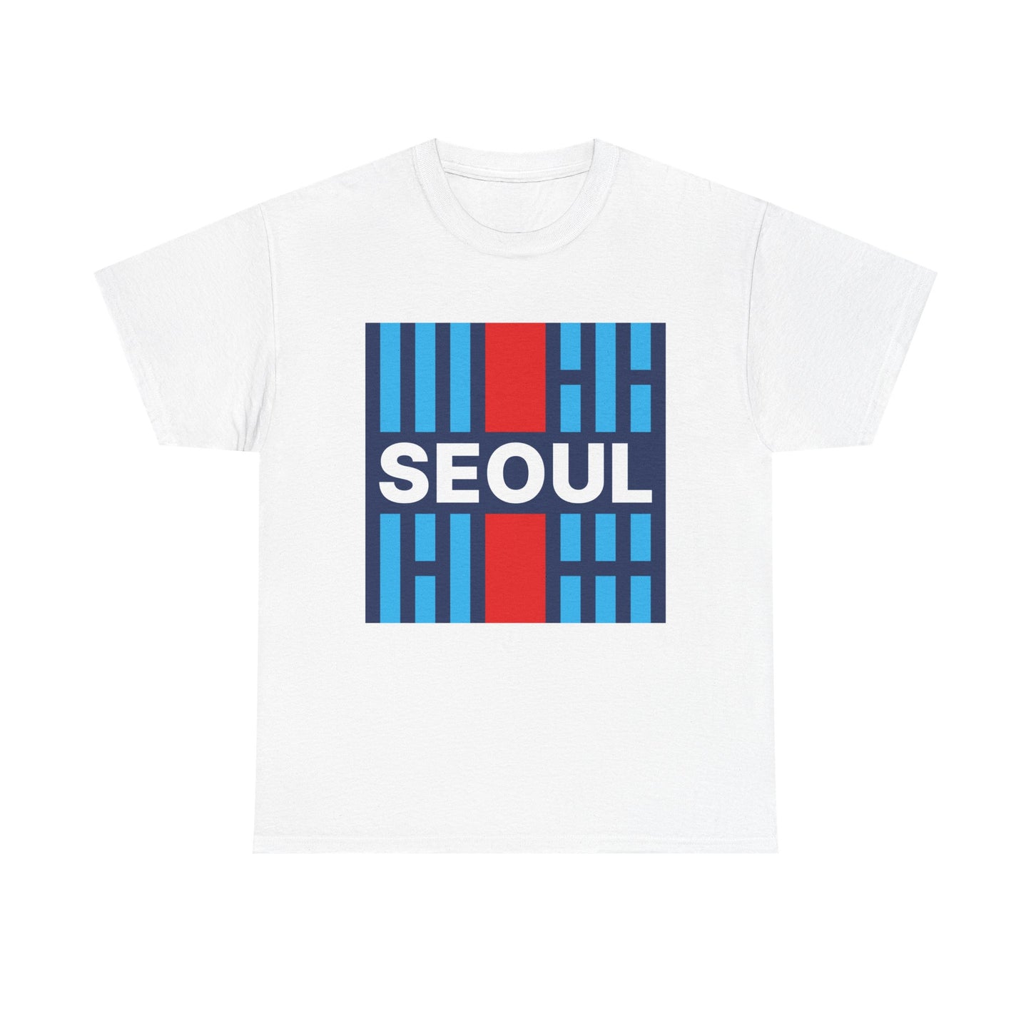 Taegeukgi Grid SEOUL Graphic Tee Unisex Geometric Streetwear T-Shirt