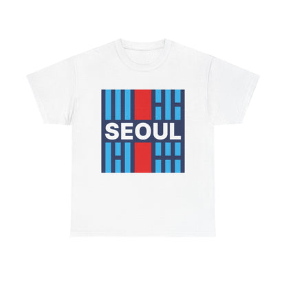 Taegeukgi Grid SEOUL Graphic Tee Unisex Geometric Streetwear T-Shirt
